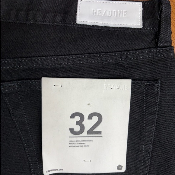 RE/DONE 70s Bell Bottom Jeans in Black Size 32 NWT, Mid Rise Flare Jeans - Picture 12 of 15